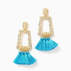 Lilly Pulitzer Hottie Dottie Earrings In Bermuda Blue